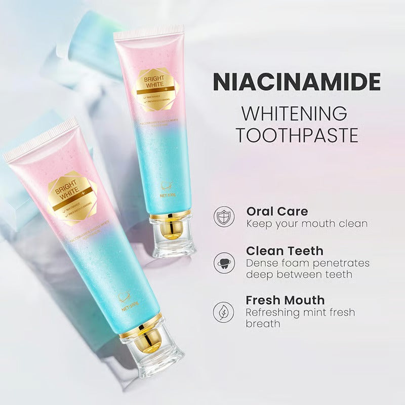 Niacinamide Whitening Toothpaste 2-Pack Natural Teeth Whitening & Gum Care