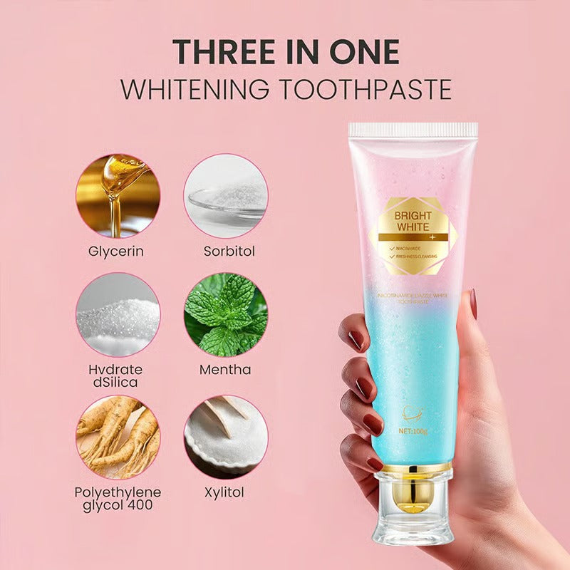 Niacinamide Whitening Toothpaste 2-Pack Natural Teeth Whitening & Gum Care
