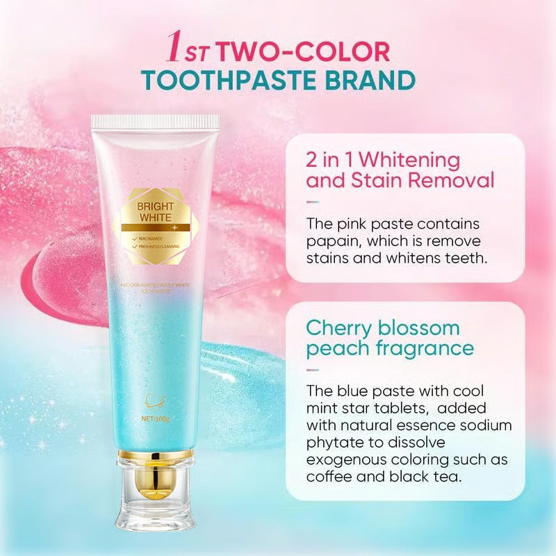 Niacinamide Whitening Toothpaste 2-Pack Natural Teeth Whitening & Gum Care